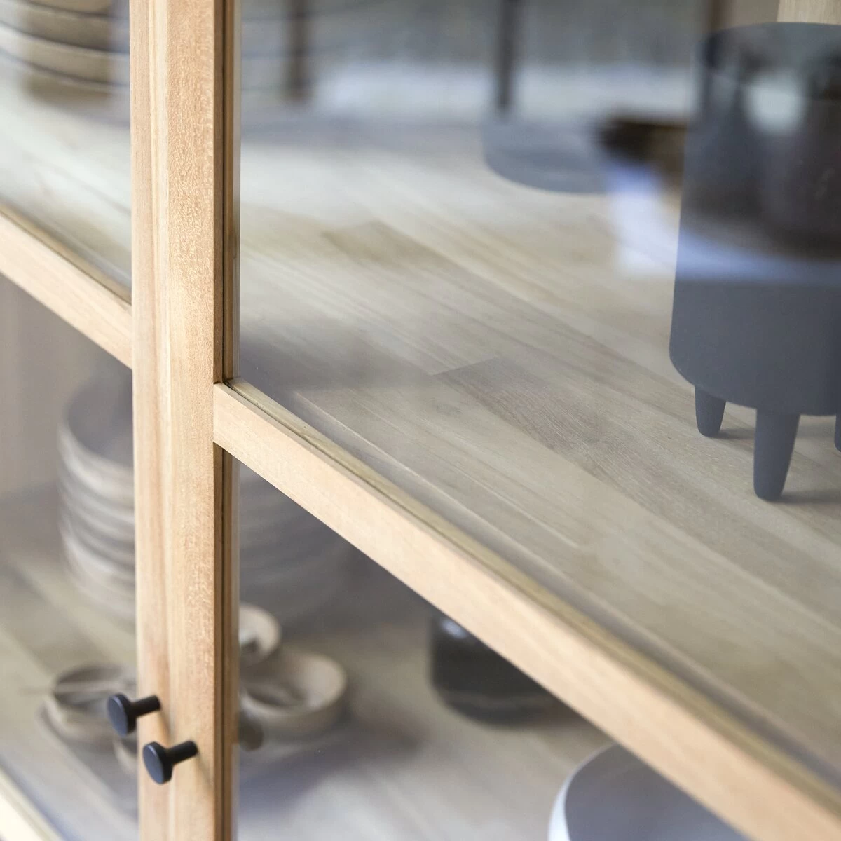 Babeth - Vitrine Haute En Teck Massif – Image 7